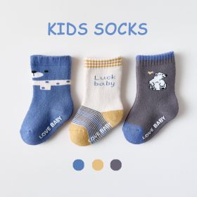 Cotton Children's Socks Terry-loop Hosiery (Option: Lucky Boy-1to3 Years Old)