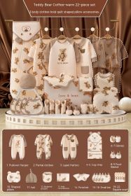 Newborn Gift Box Newborn Baby Meeting Etiquette Clothes Suit (Option: Warm 22 Pieces-59cm)