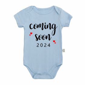 Announced Pregnancy 2024 Newborn Baby Romper Pure Cotton Rompers (Option: PF1062 Blue-18 24M)