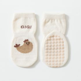 Baby Autumn And Winter Non-slip Glue Bottom Non-slip Socks Tube Socks (Option: White-L Code)